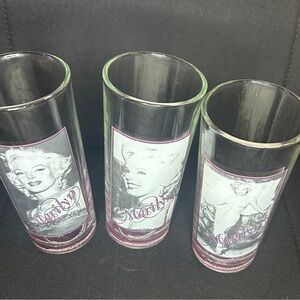 Set of Three Marilyn Monroe Glasses